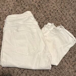 Agolde size 28 white high rise straight jean